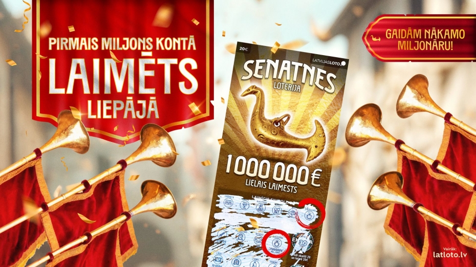 Vēsturisks notikums - liepājnieks loterijā vinnējis miljons eiro
