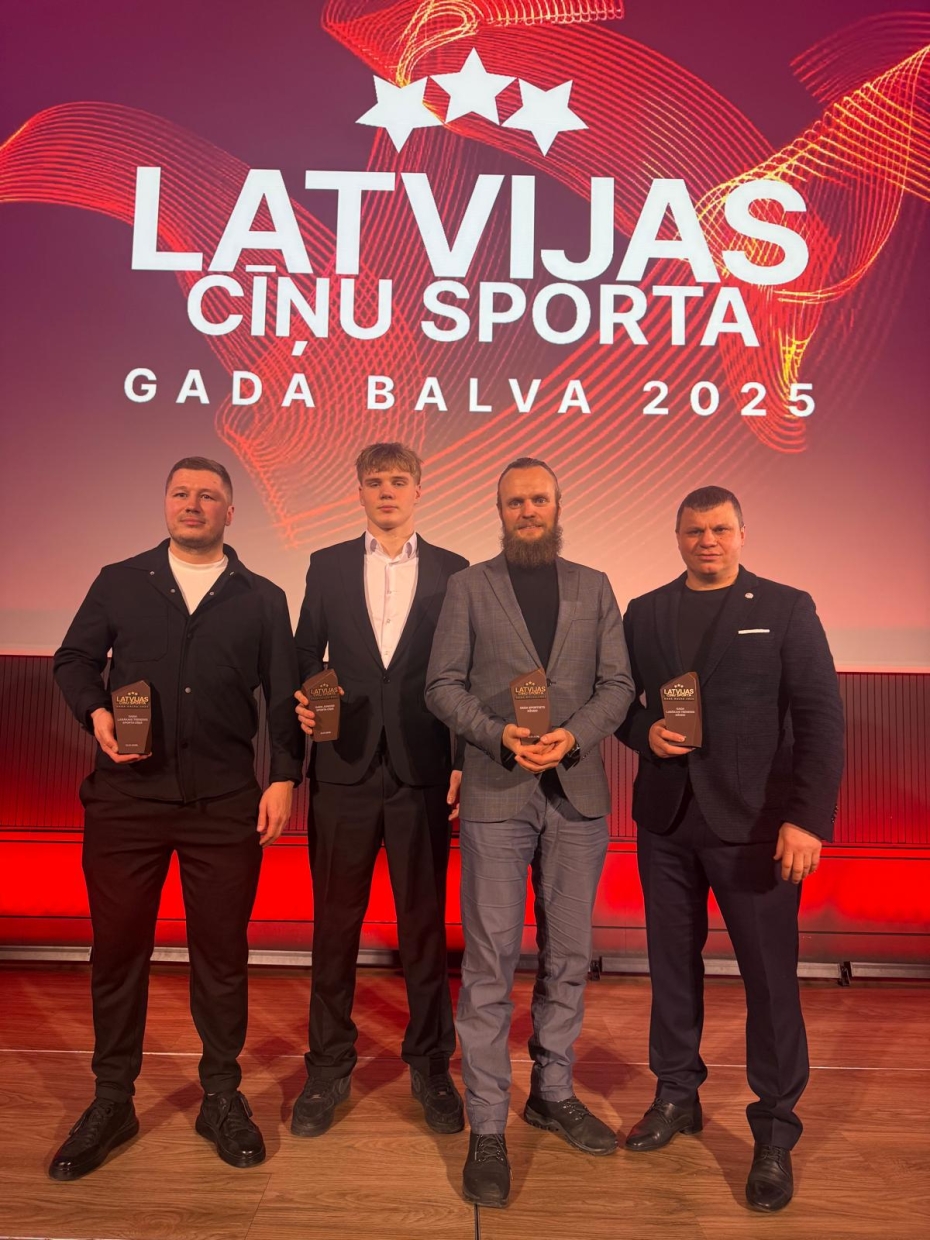    Godināti labākie sportisti un treneri cīņu sportā