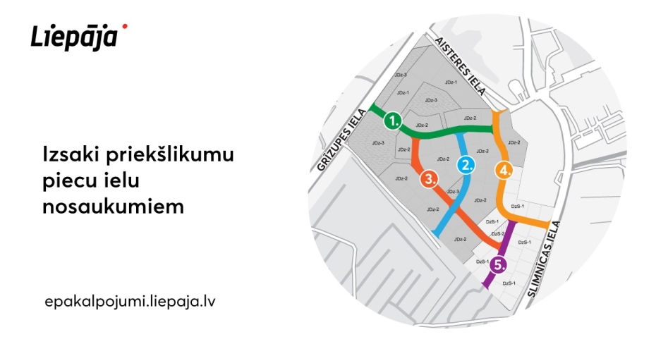 Iedzīvotāju balsojumam nodoti ielu nosaukumi Slimnīcas ielas rajonā