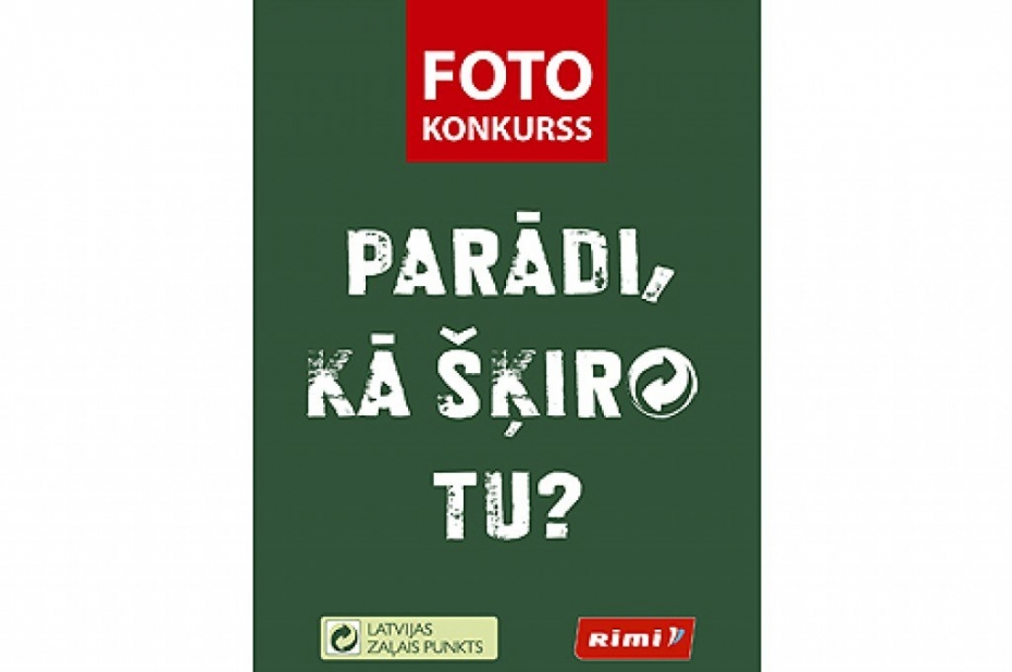 Aicina piedalīties konkursā "Parādi, kā šķiro tu!"
