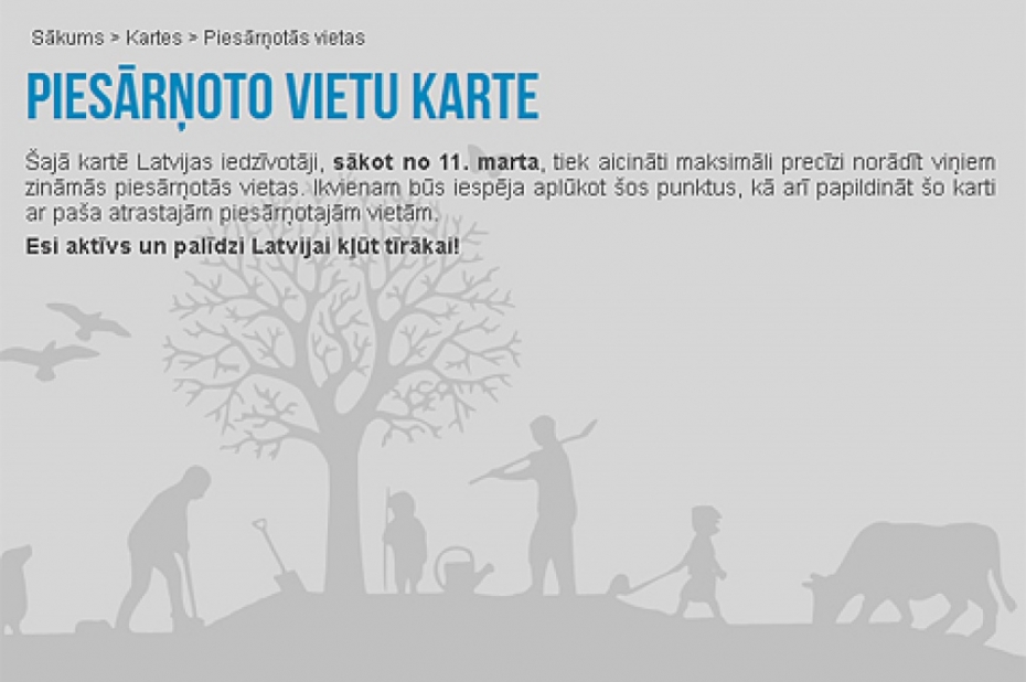 Lielās talkas kartē varēs atzīmēt piesārņotās vietas