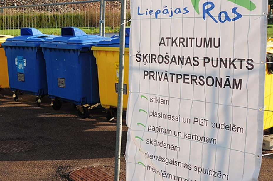 Papildus iespējas liepājniekiem šķirot atkritumus