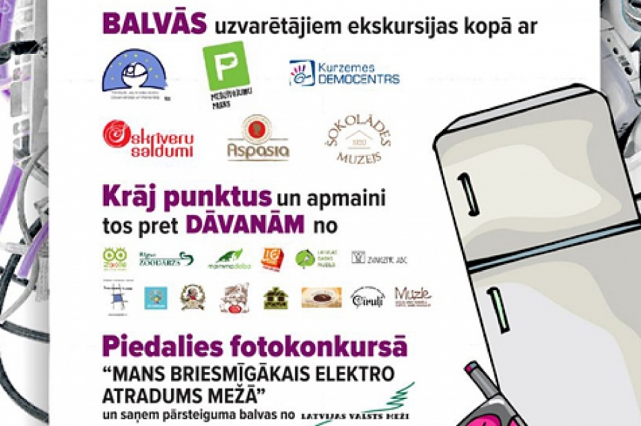 Vēl var pieteikties elektroiekārtu vākšanas konkursam