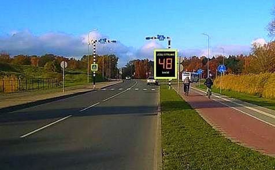 Pašvaldība grib uzstādīt ātruma kontroles displejus